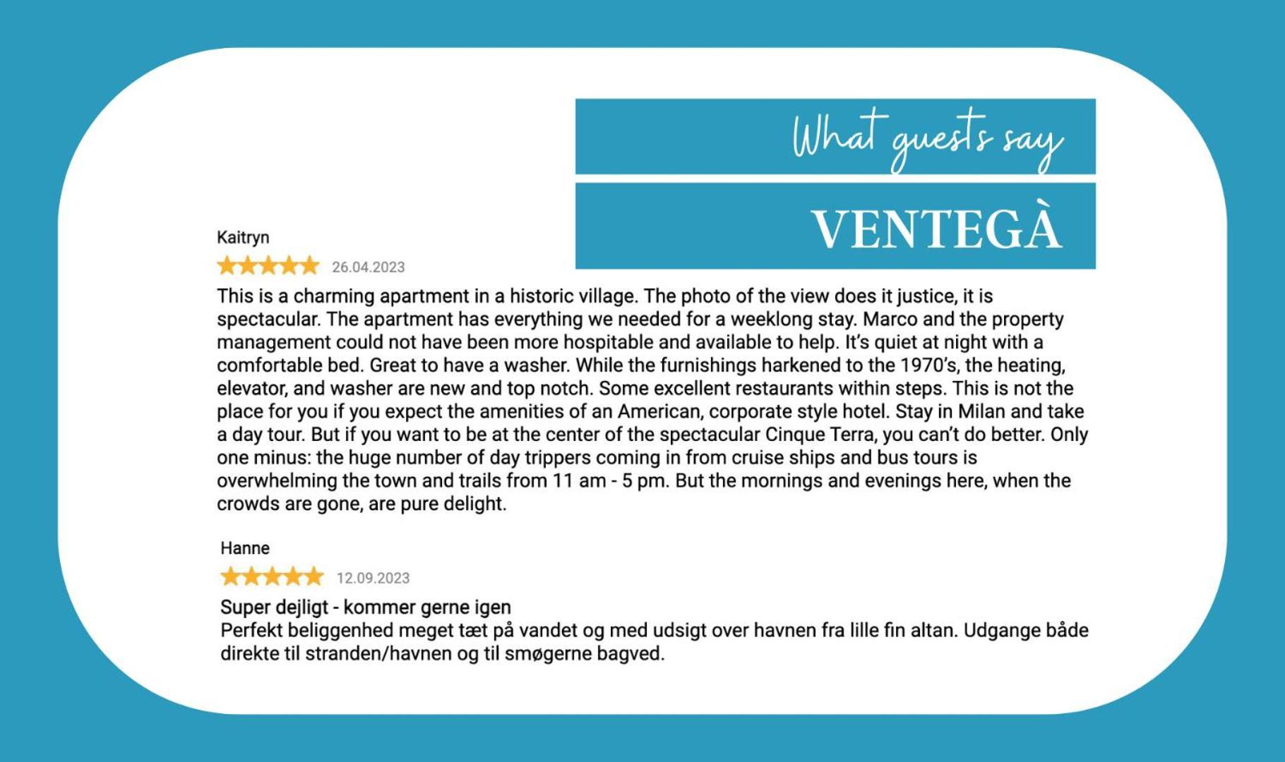 Ventegà Sea View Apartment Vernazza Extérieur photo